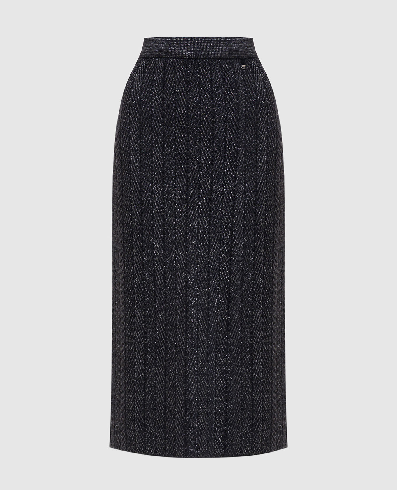 

Gray midi skirt with patterned wool Herno, Grey
