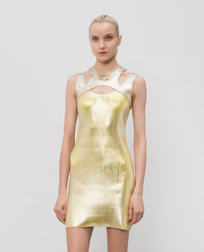 Casablanca Yellow mini dress WSS26KW126901