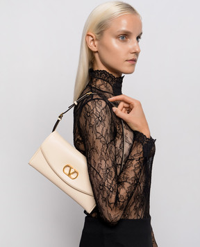 Valentino Devain ivory leather bag 9W2B0T31ABM