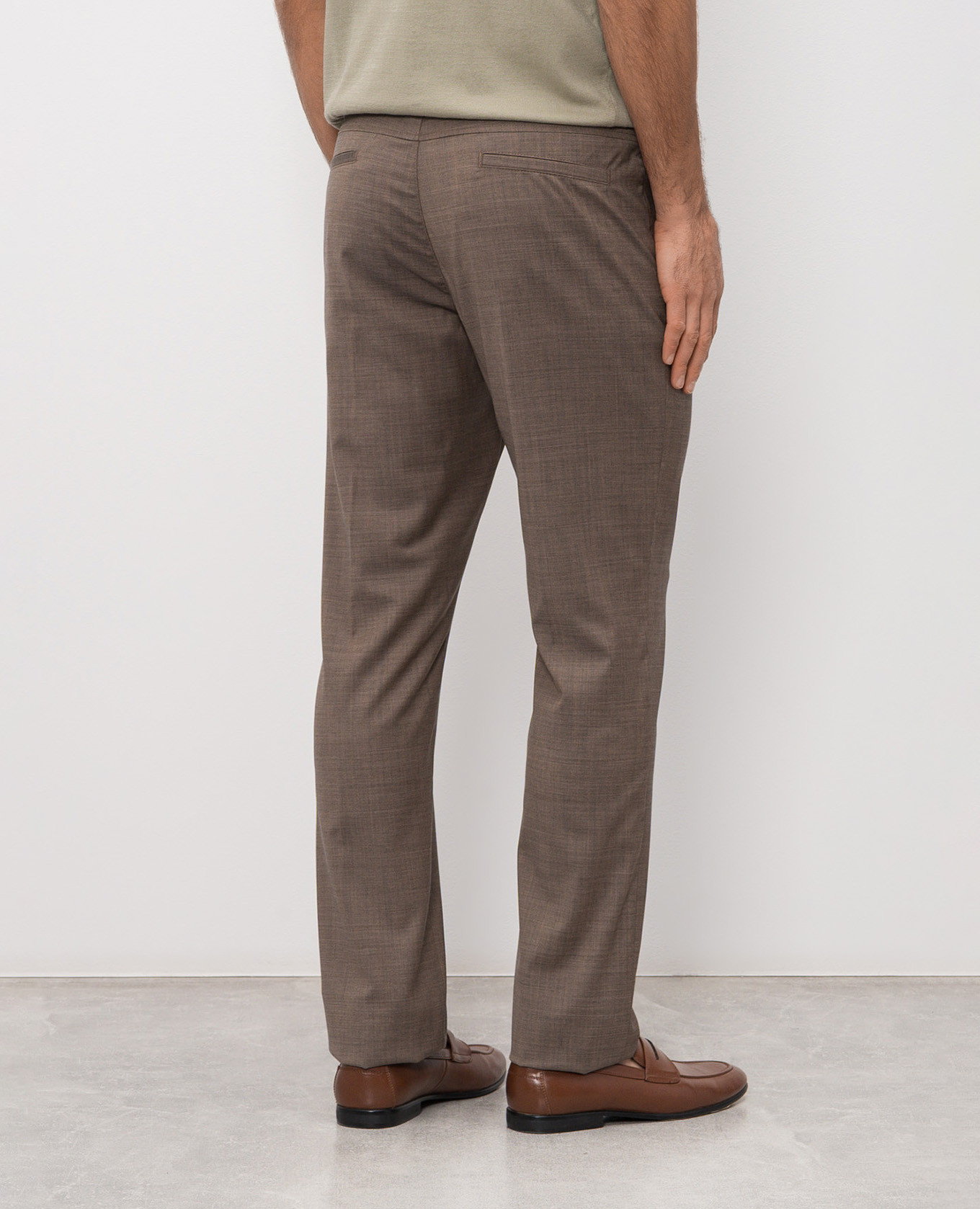 

Brown wool pants Stefano Ricci