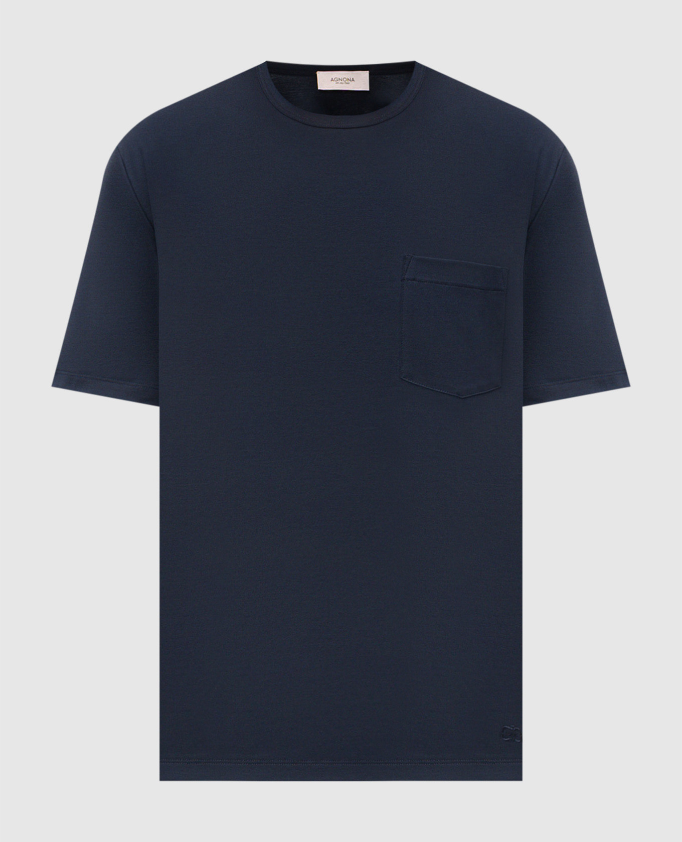 Blue T-shirt with embroidered logo