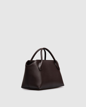 The Row Terrasse Bauletto brown leather bag W2027L97