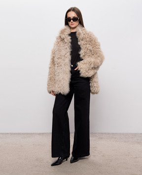 Babe Pay Pls Beige double-sided sheepskin coat 2323TIGRADO
