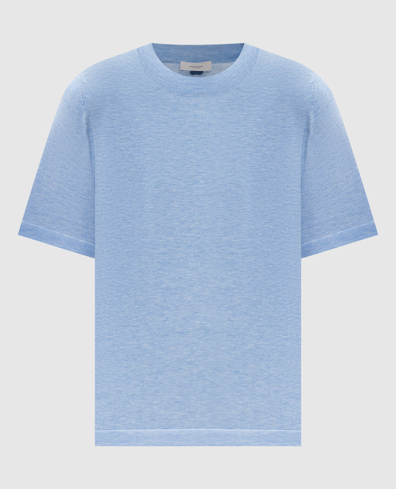 

Blue melange silk T-shirt Agnona, Light blue