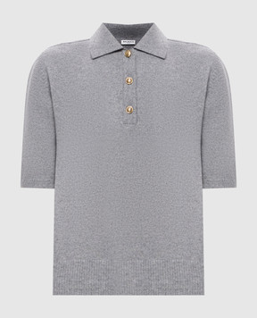 Balmain Grey cashmere and merino wool polo shirt PO0000000002