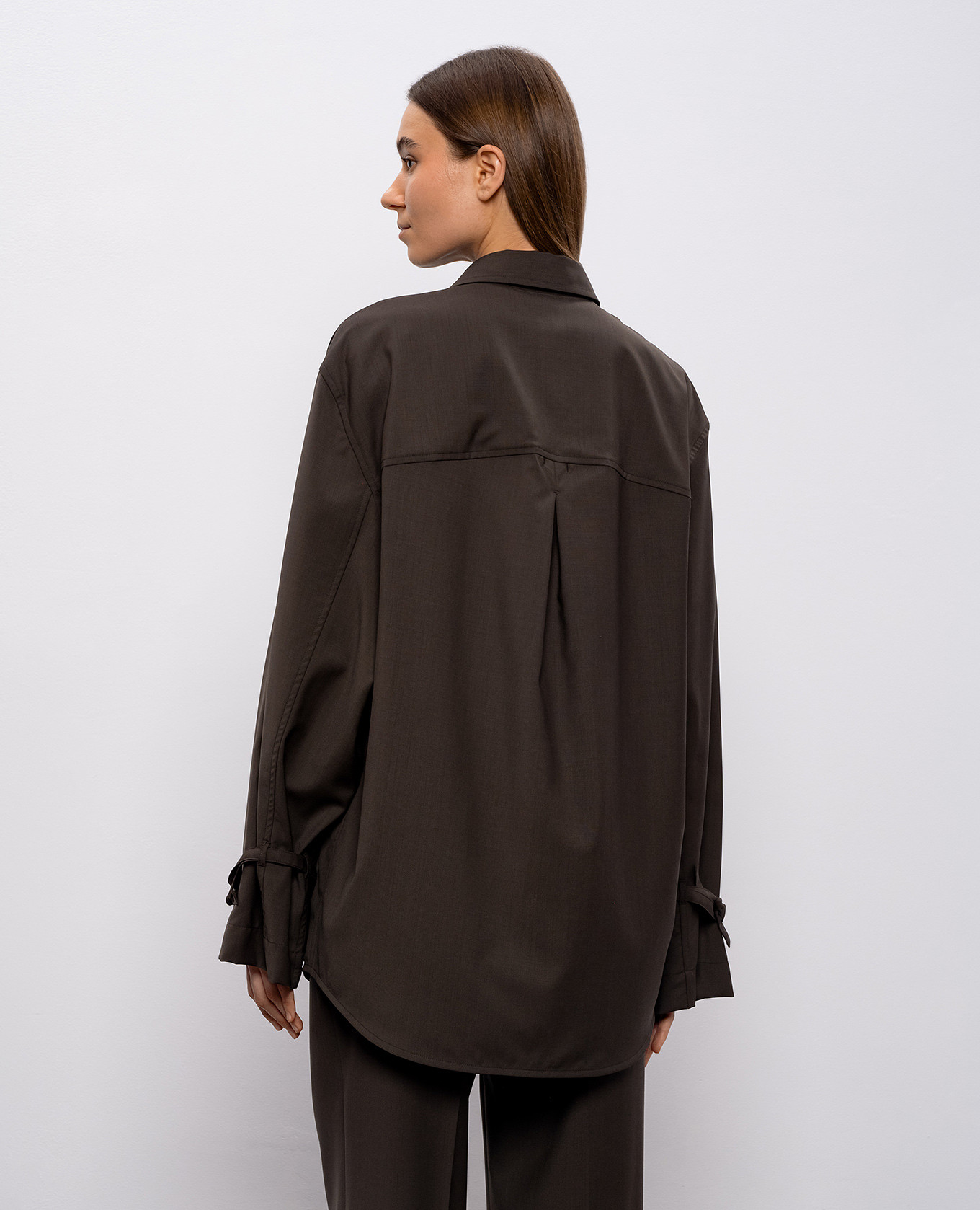 Brown wool shirt Toteme 4