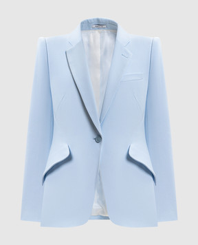 Alexander McQueen Blue wool jacket 857750QEAAA