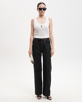Victoria Beckham White top with linen 1226JTP007237A