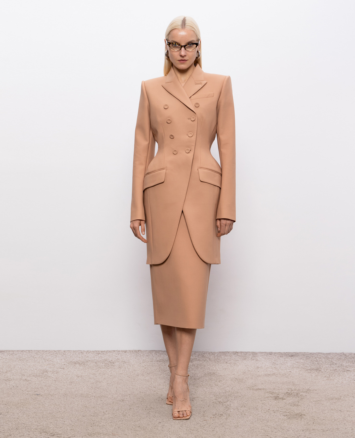 Brown pencil skirt midi with wool Thierry Mugler 2