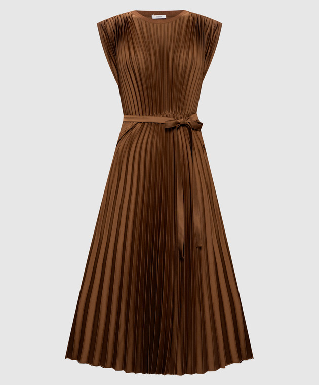 open lace back dress Joseph Ribkoff Satin & Flare Dress w/ Waist Sash