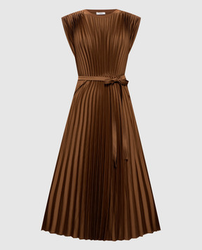 JOSEPH Brown pleated dress Volta JF009603