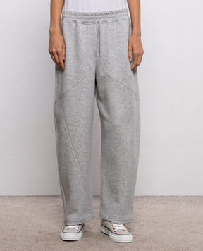 Brunello Cucinelli Grey melange sweatpants MP991B2O99
