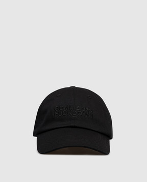 Comme des Fuckdown Black cap with logo embroidery FAS6CFACX00270