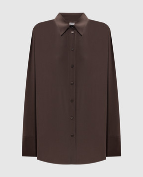 Toteme Brown silk blouse 263WRT0891FB0115