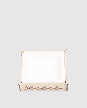 Treesseci Beige leather soap holder HILTON HI01AAV