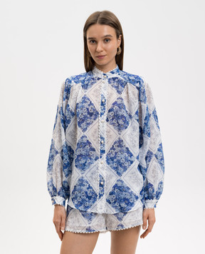 Twinset Printed blouse with frame 261TP213E
