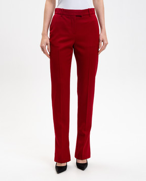 Alexander McQueen Red wool flared pants 843646QJAAC