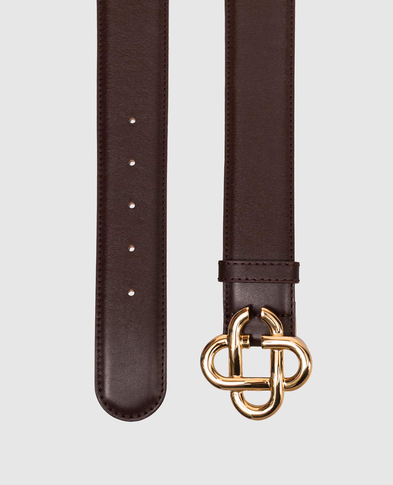 Brown leather belt with emblem Casablanca 3