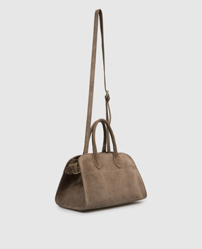 Babe Pay Pls Beige suede bag 6244