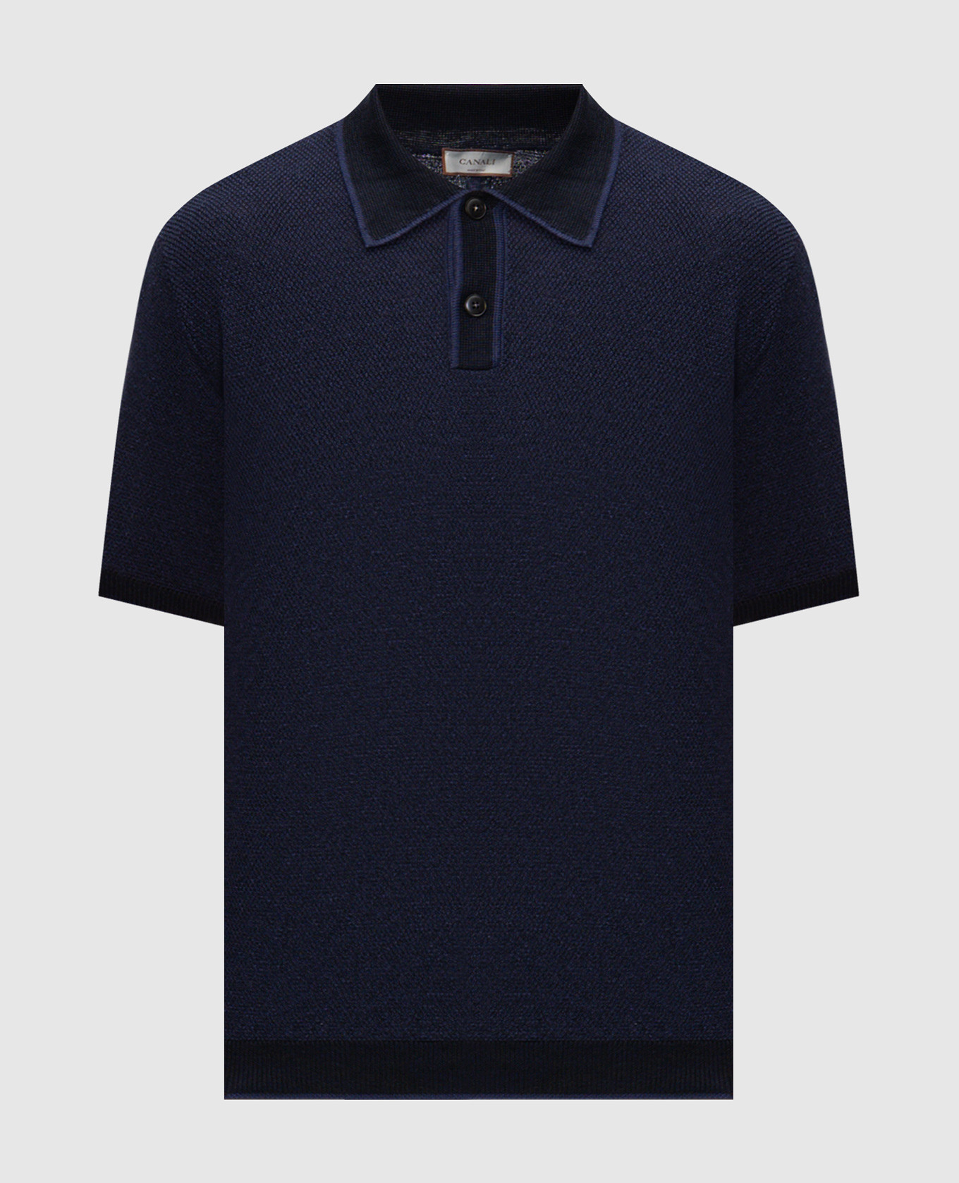 

Blue polo with linen and silk Canali