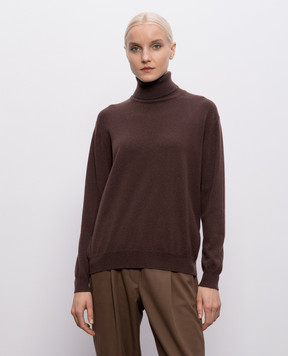 Brunello Cucinelli Brown cashmere turtleneck M12150103P