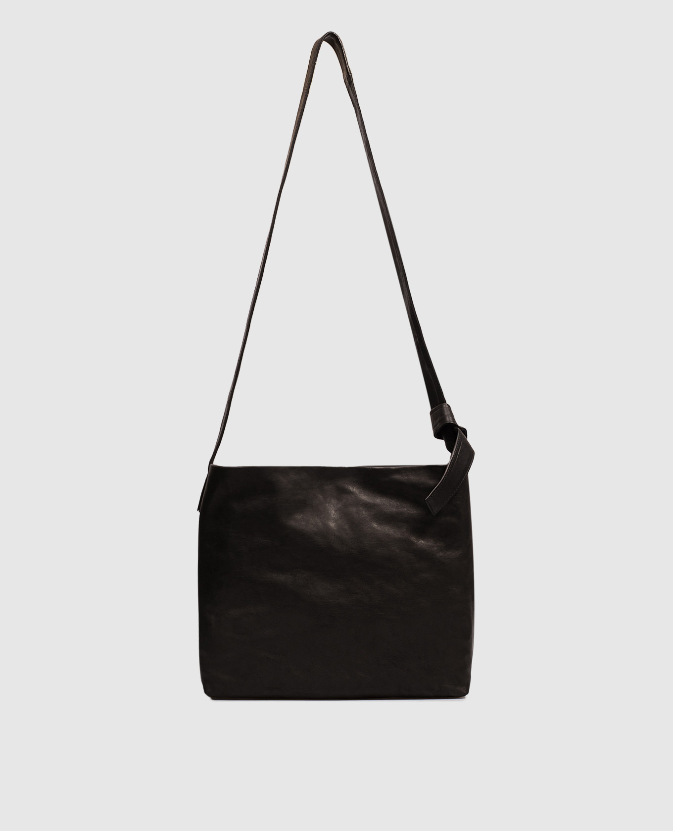 Runa black leather bag with vintage effect