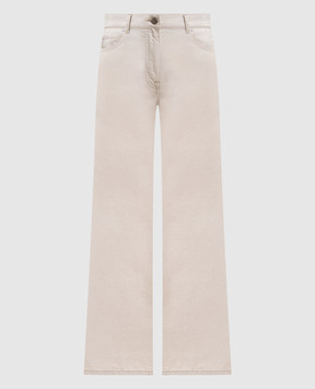 Peserico Ivory jeans with linen P04756L1207934