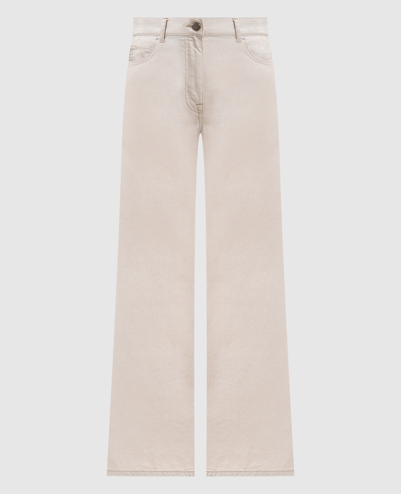 

Ivory jeans with linen Peserico, Beige