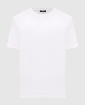 Balmain White T-shirt with logo GH0EG000BD10