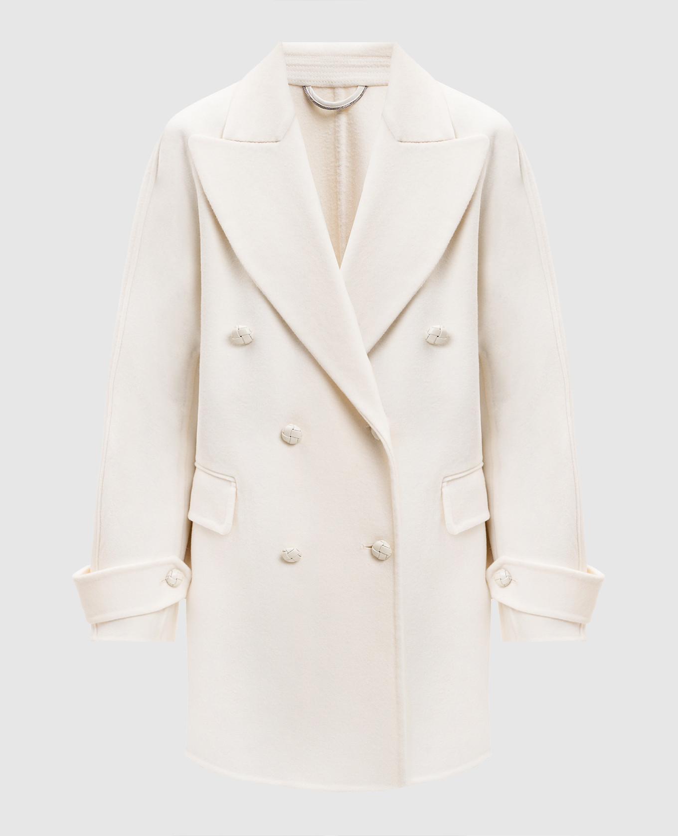 

White double-breasted wool coat Ermanno Scervino