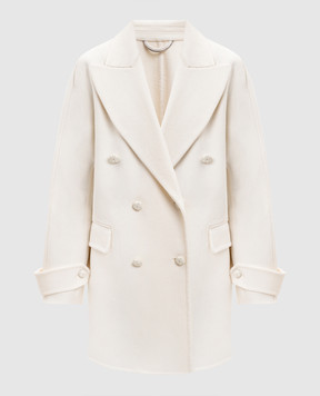 Ermanno Scervino White double-breasted wool coat D476D702NKW