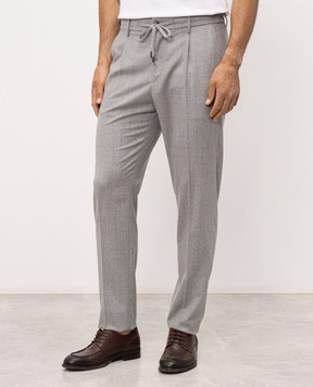 Peserico Gray wool pants R54274W02710