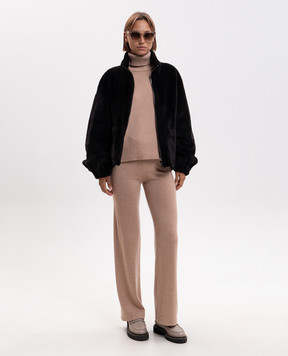 Peserico Beige wool, silk and cashmere pants A94117F12K09283