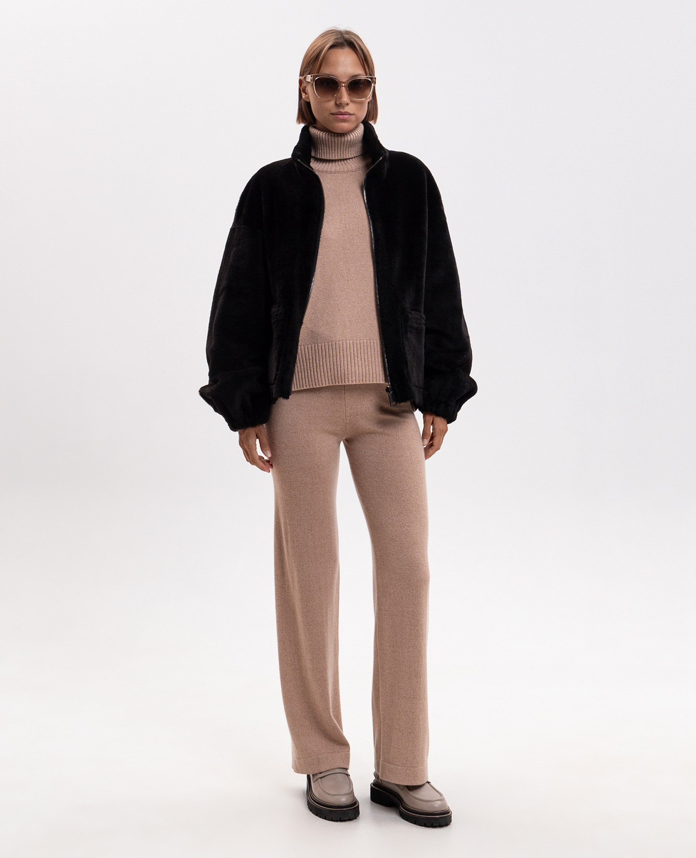Beige wool, silk and cashmere pants Peserico 2