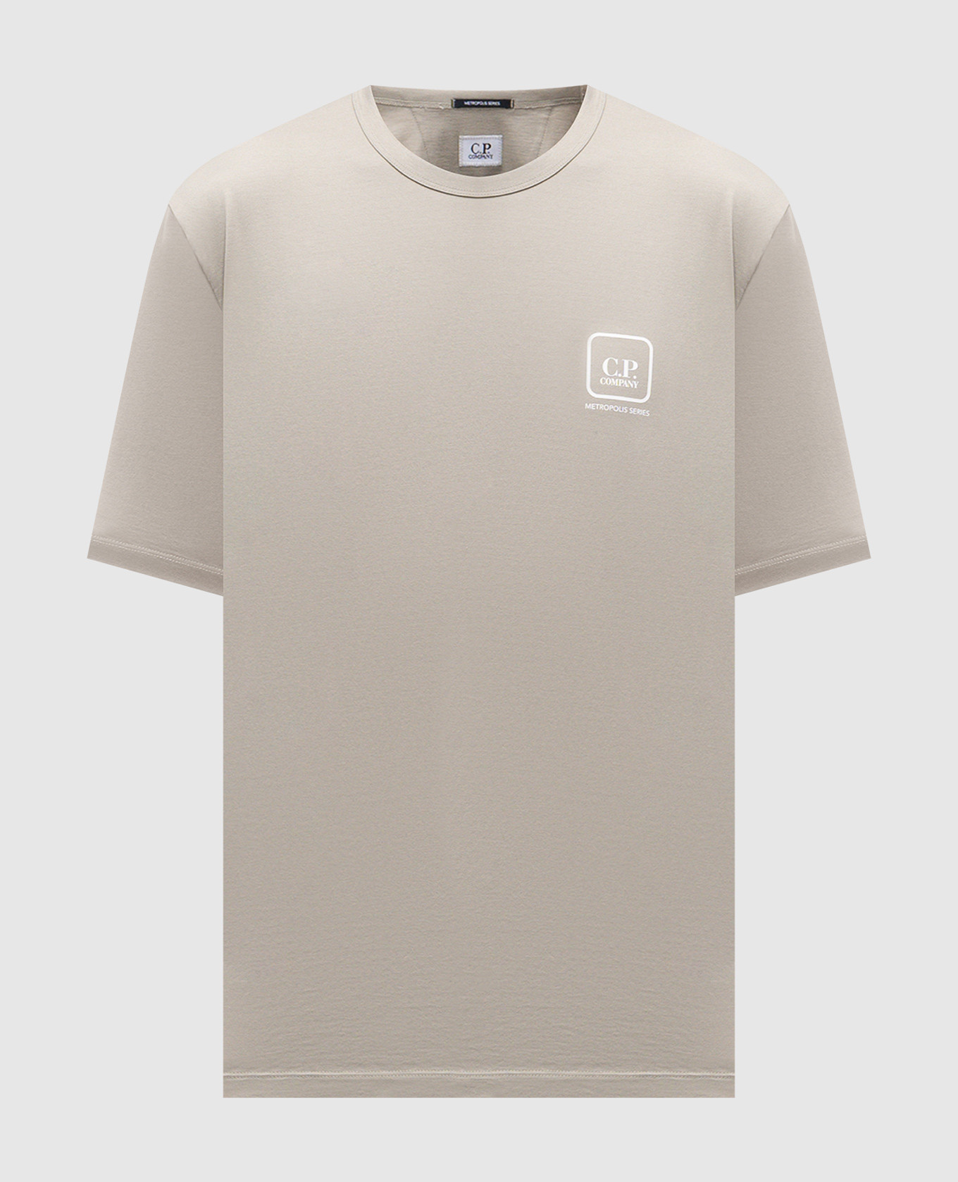 

Khaki T-shirt with print C.P. Company Metropolis