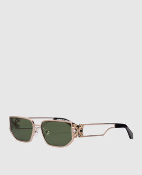 Off-White Allen gold sunglasses with textured Arrow logo OW1027765560