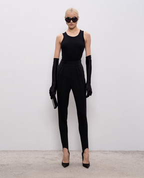 Thierry Mugler Black ribbed top 26P3TO08515014