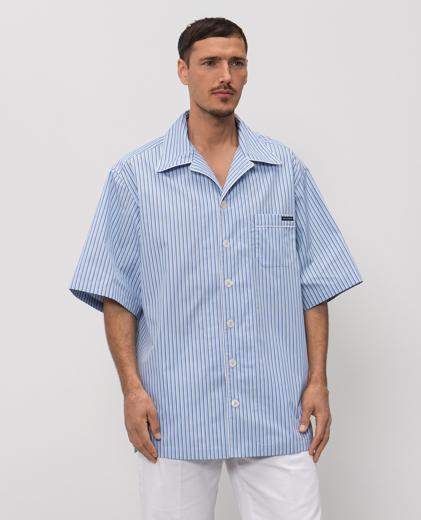 

Blue striped shirt with short sleeves Dolce&Gabbana, Light blue