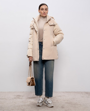 Peserico Beige down jacket with wool S240813195D