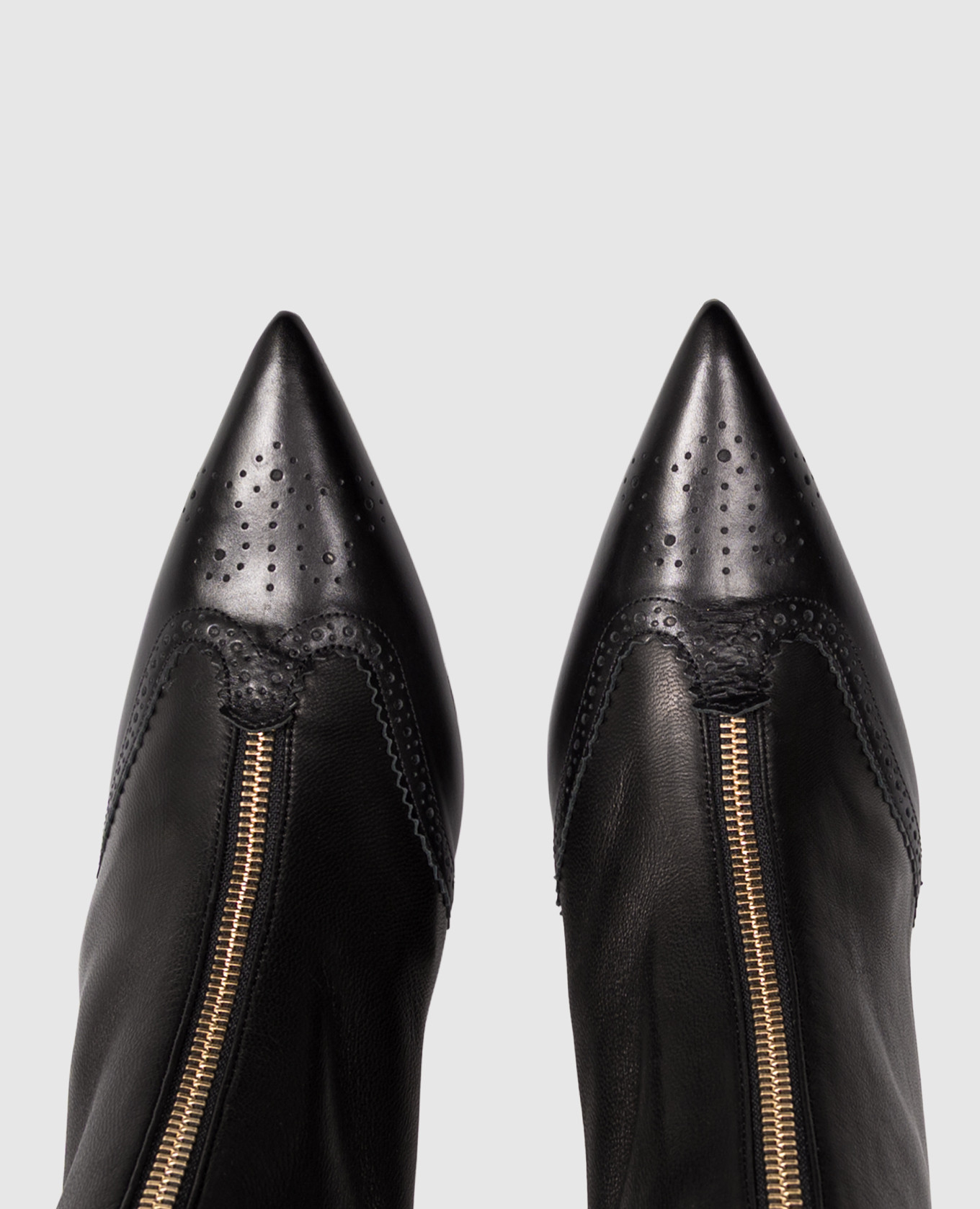 Black leather ankle boots Thom Browne 4