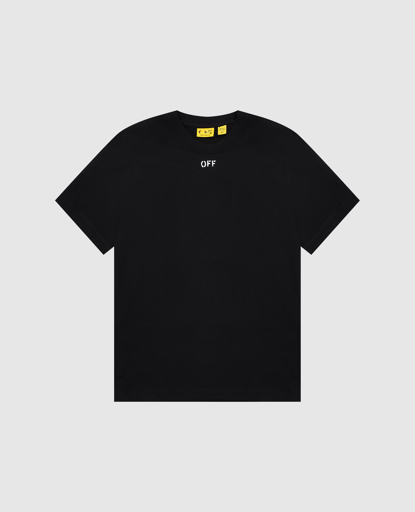 Children's black T-shirt with logo print