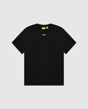 Off-White Children's black T-shirt with logo print 44GAA001S26J003