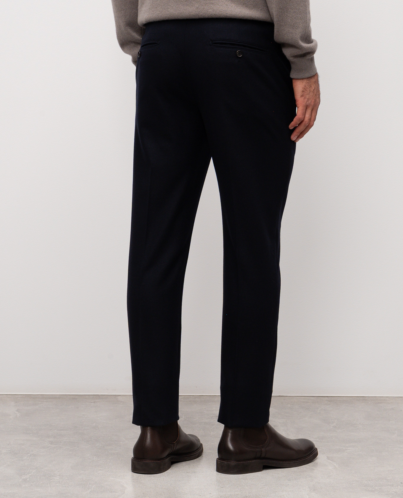 Blue wool and cashmere pants ISAIA 4