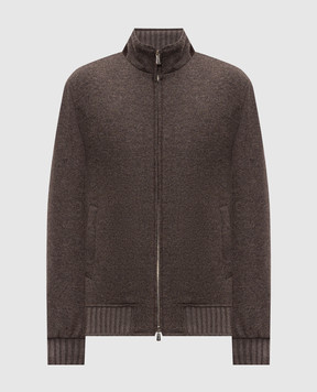 Enrico Mandelli Brown cashmere jacket 4T703A5428