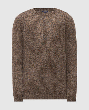 Florentino Brown sweater with merino wool and silk 225420520605