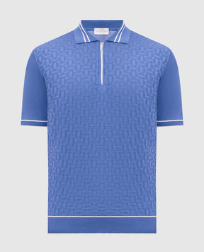 Castangia dal 1850 Blue polo with silk NC04
