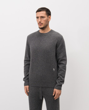 Sporty & Rich Gray cashmere and wool sweater SRC WS08362302GY04