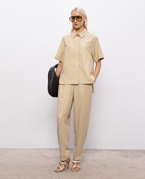 JOSEPH Beige Aix linen pants JF009742