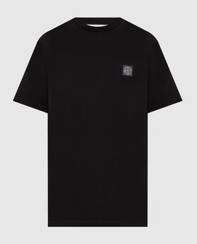Stone Island Black T-shirt with logo patch L2S152100030S0500