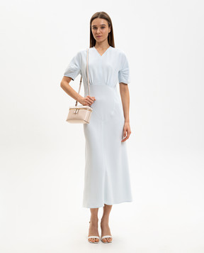 Victoria Beckham Blue midi dress with drapery 1126WDR007038A